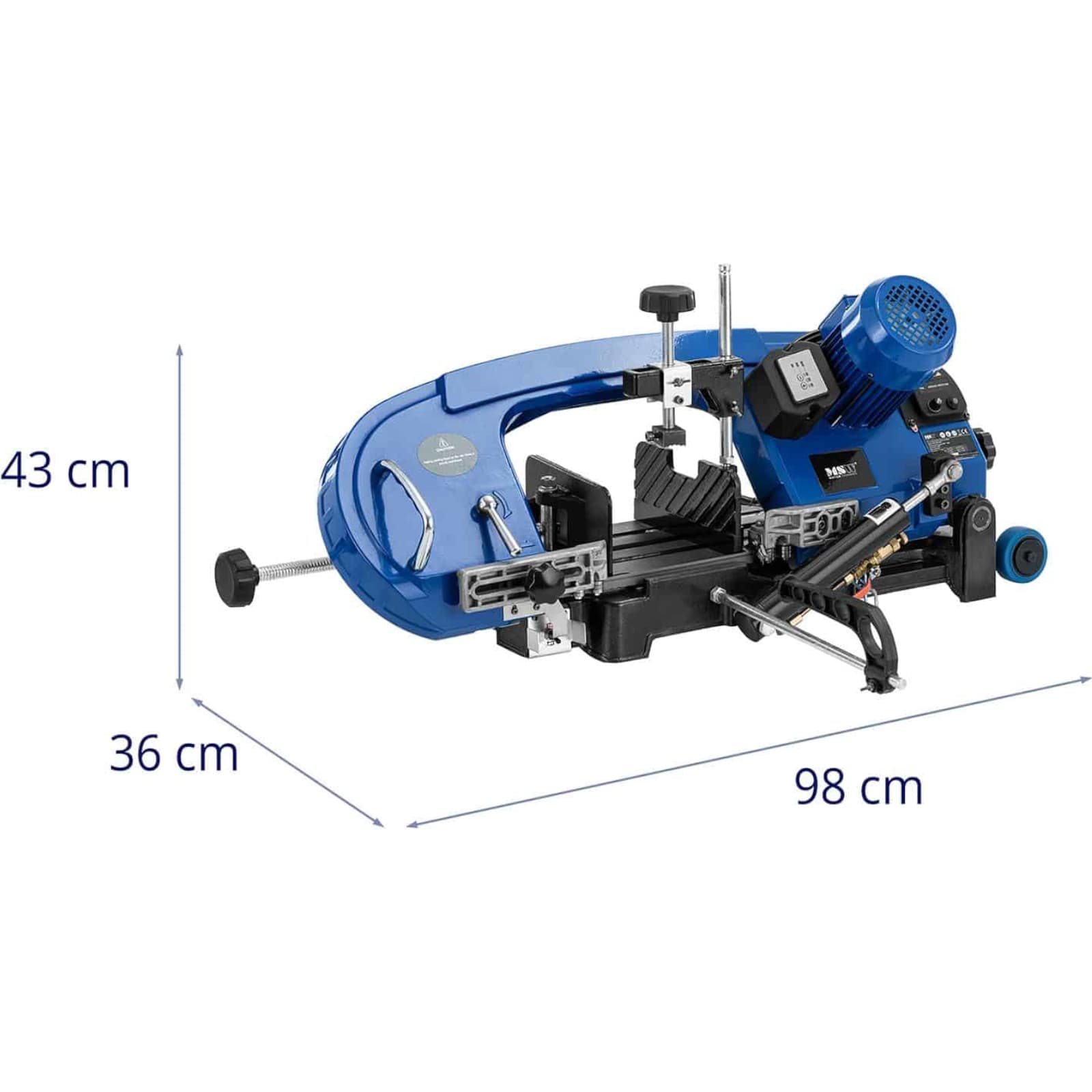 Piła przecinarka taśmowa do metalu plastiku wys. cięcia 18 cm szer. cięcia 21 cm 250 W