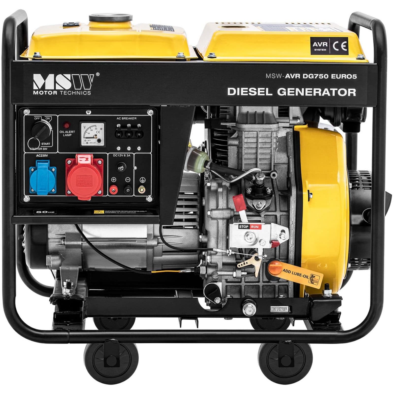 Agregat prądotwórczy generator prądu Diesel 12.5 l 230/400 V 5000 W AVR