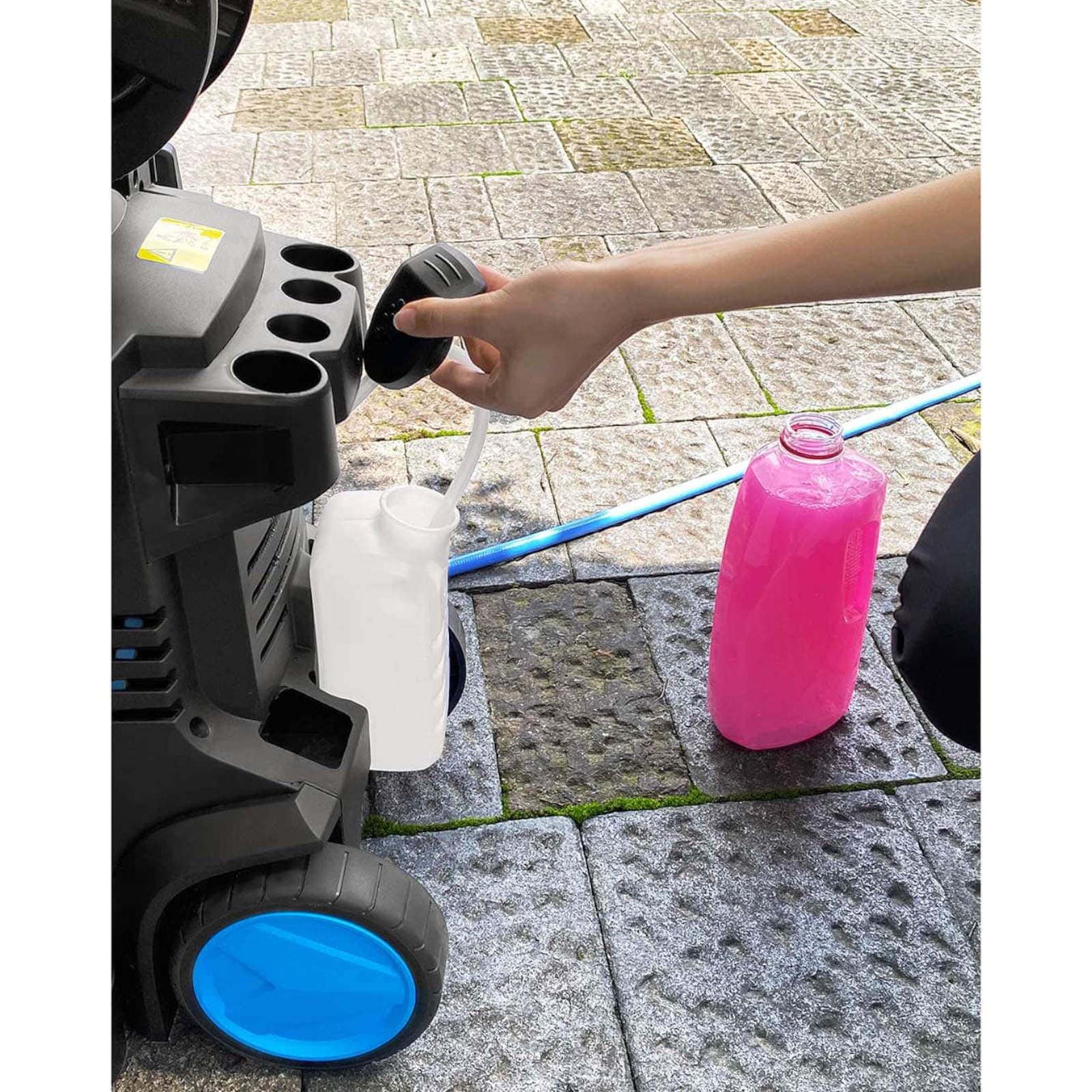 Myjka ciśnieniowa elektryczna do ogrodu kostki elewacji 165 bar 2200 W 6.3 l/min