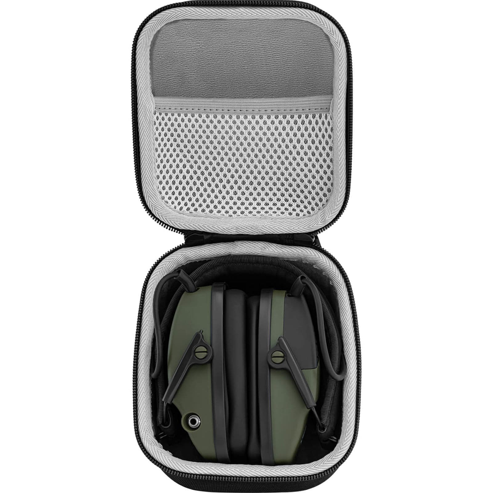 Słuchawki ochronne wygłuszające zagłuszki aktywne strzeleckie AUX Bluetooth - zielone