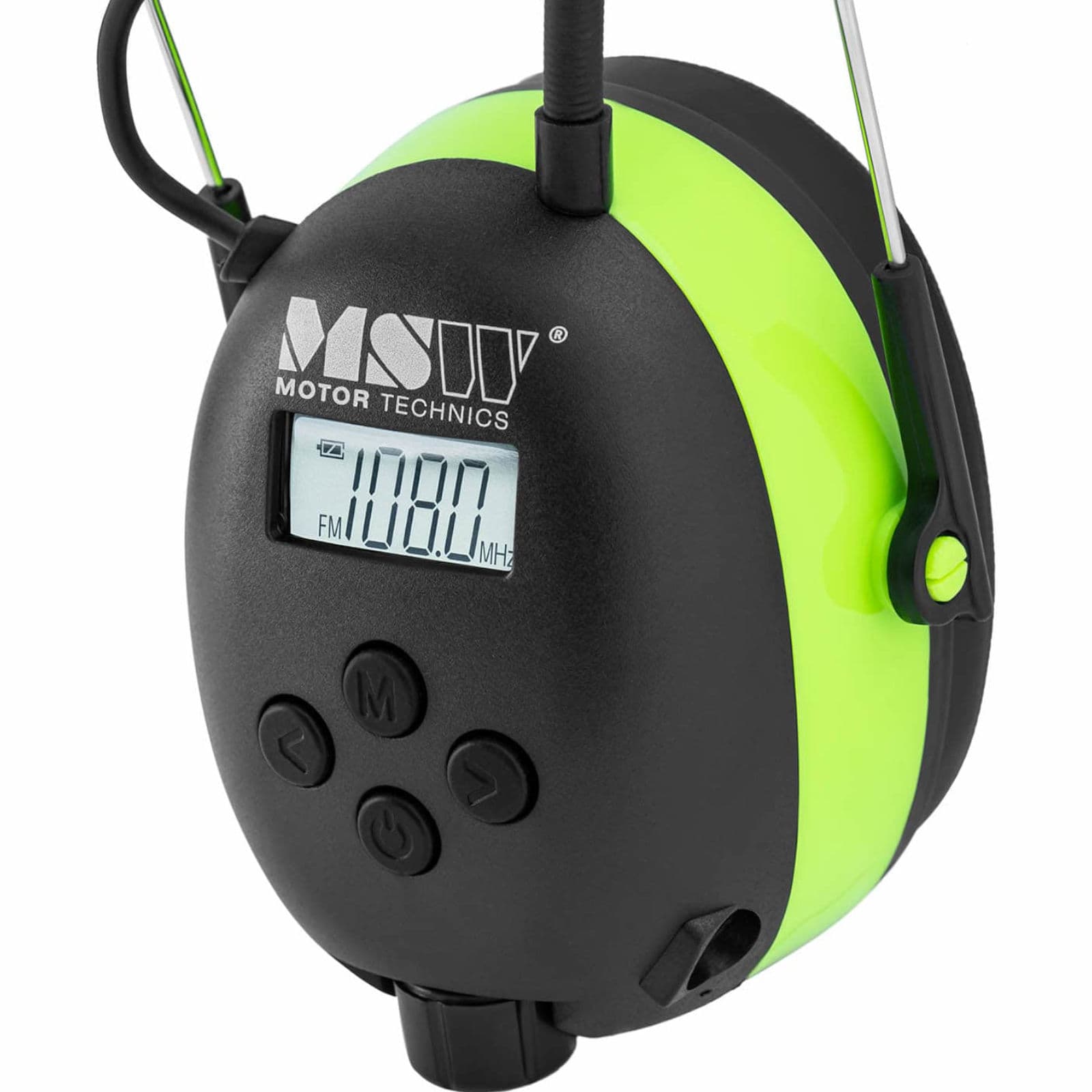 Słuchawki wygłuszające aktywne zagłuszki ochronne z radiem AUX MP3 Bluetooth - zielone